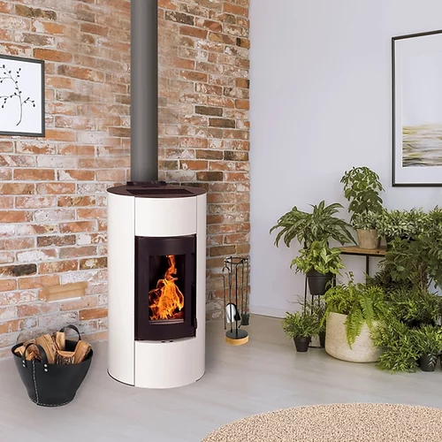 Poêle à Granulés Etanche EMAFLAM NALA 9 kW Blanc – Image 2