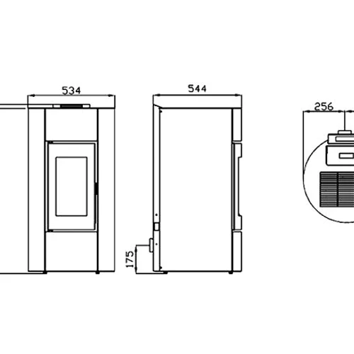 Poêle à Granulés Etanche EMAFLAM NALA 9 kW Blanc – Image 3
