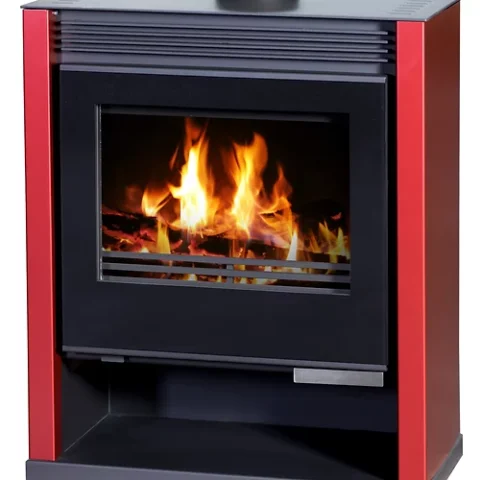 Poêle à bois BELLEZA RUBIN Lux Rouge 21 kW
