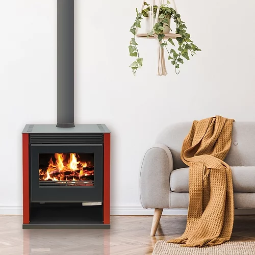 Poêle à bois BELLEZA RUBIN Lux Rouge 21 kW – Image 8